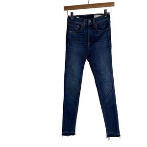 Rag & Bone Women's High Rise Ankle Skinny Jeans Lily Dale‎ Blue Size 24